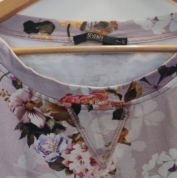 Violet Floral Sweatshirt ✳️✳️✳️, Seventy, Italy 🇮🇹 - Picture 3 of 6